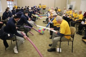 Jr. Blues Bring Noodle Hockey to Concordia Village – Residents take the win!